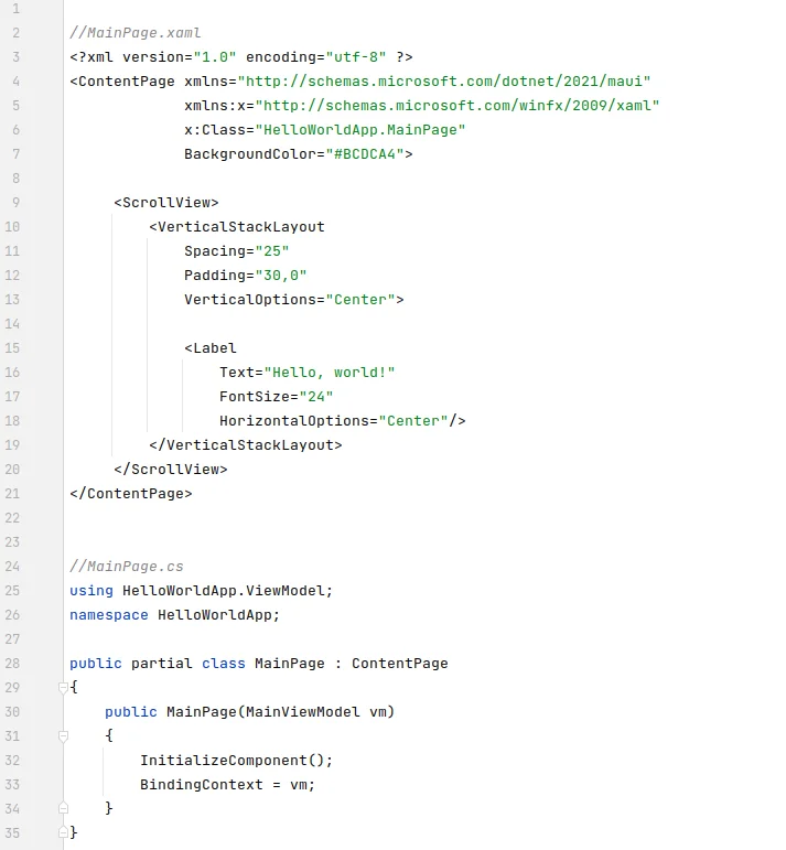 .Net MAUI code example
