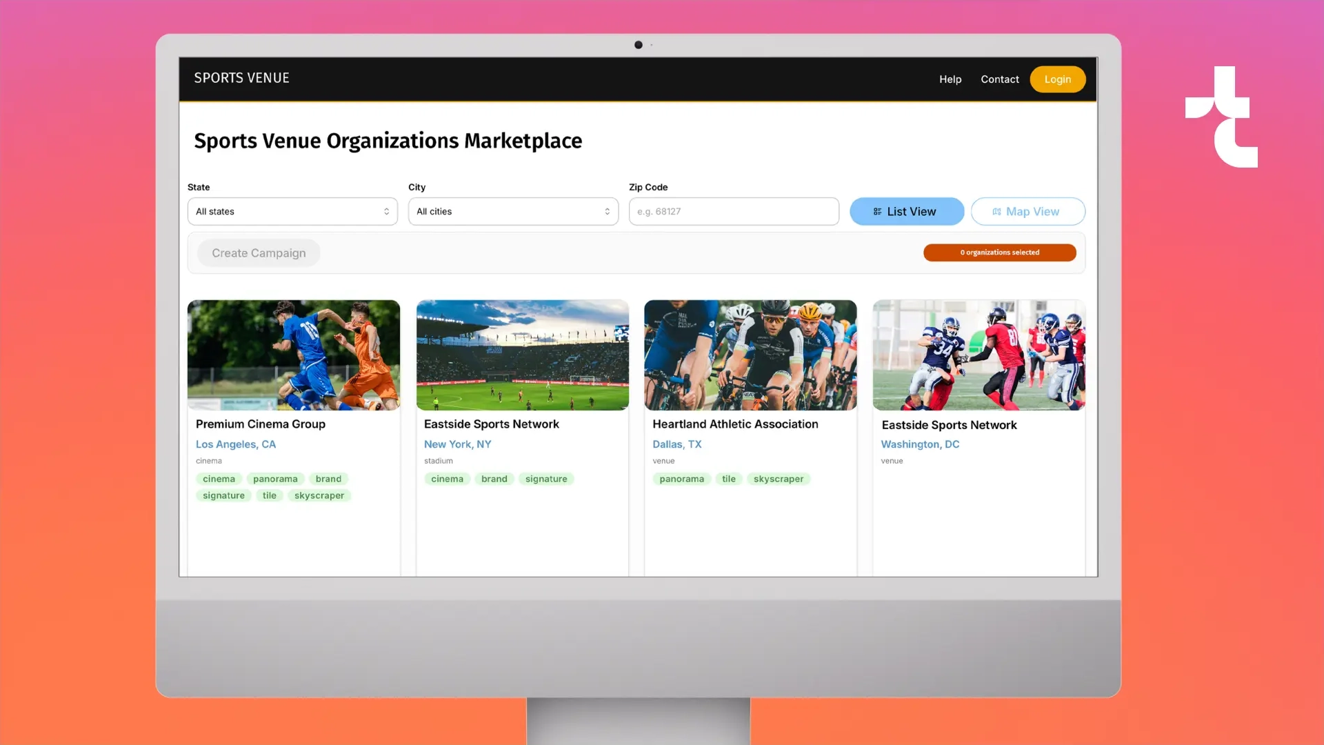 AdTech Marketplace for Sports Venue Advertising